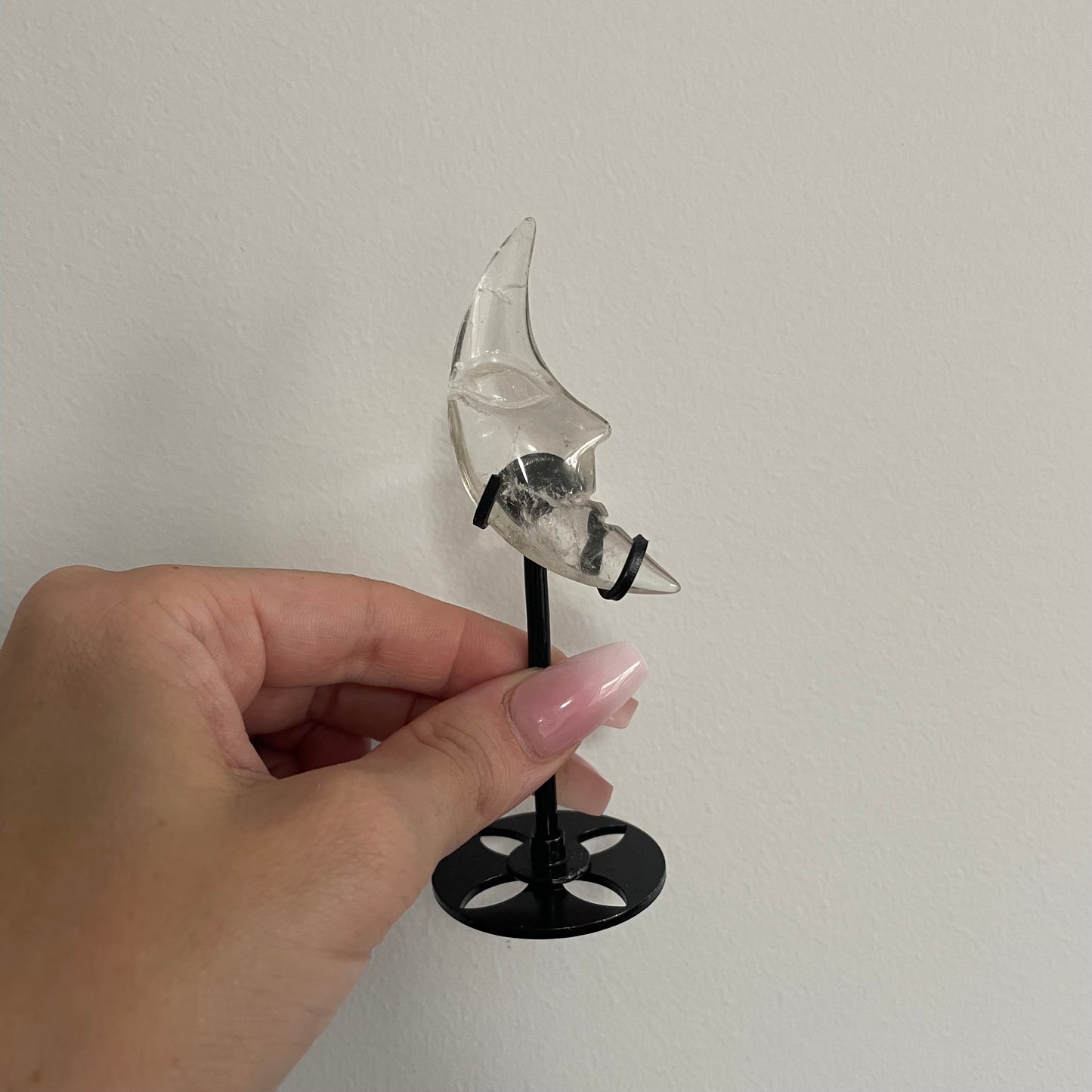 Miniature Moon on Stand - Clear Quartz - #1