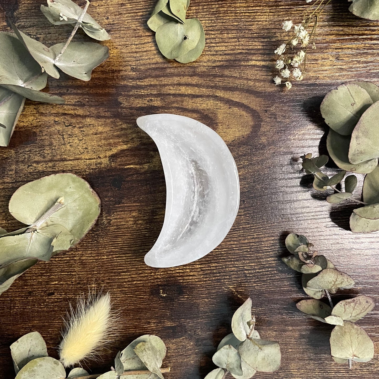 Small Moon Dish - Clear Quartz - #3