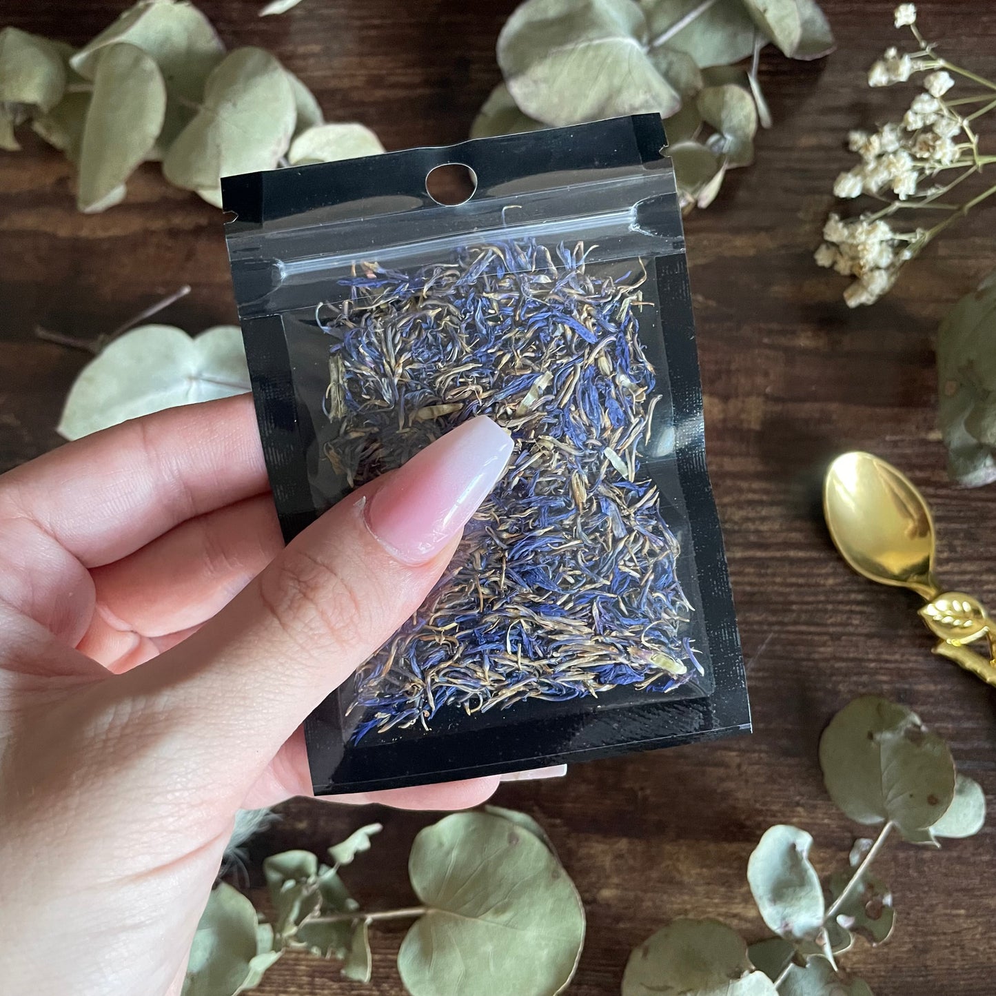 Witches Garden - Mini Pouch - Dried Blue Calendula
