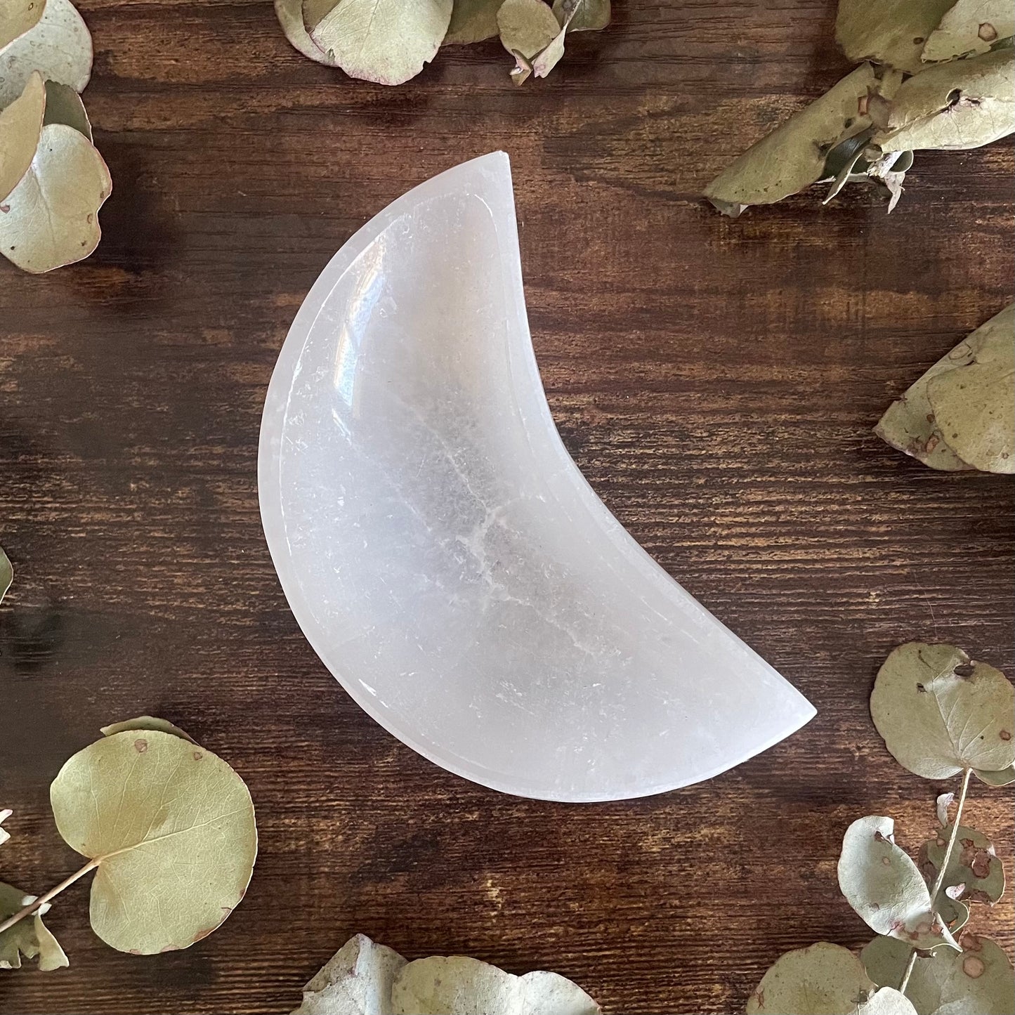 Selenite Moon Bowl