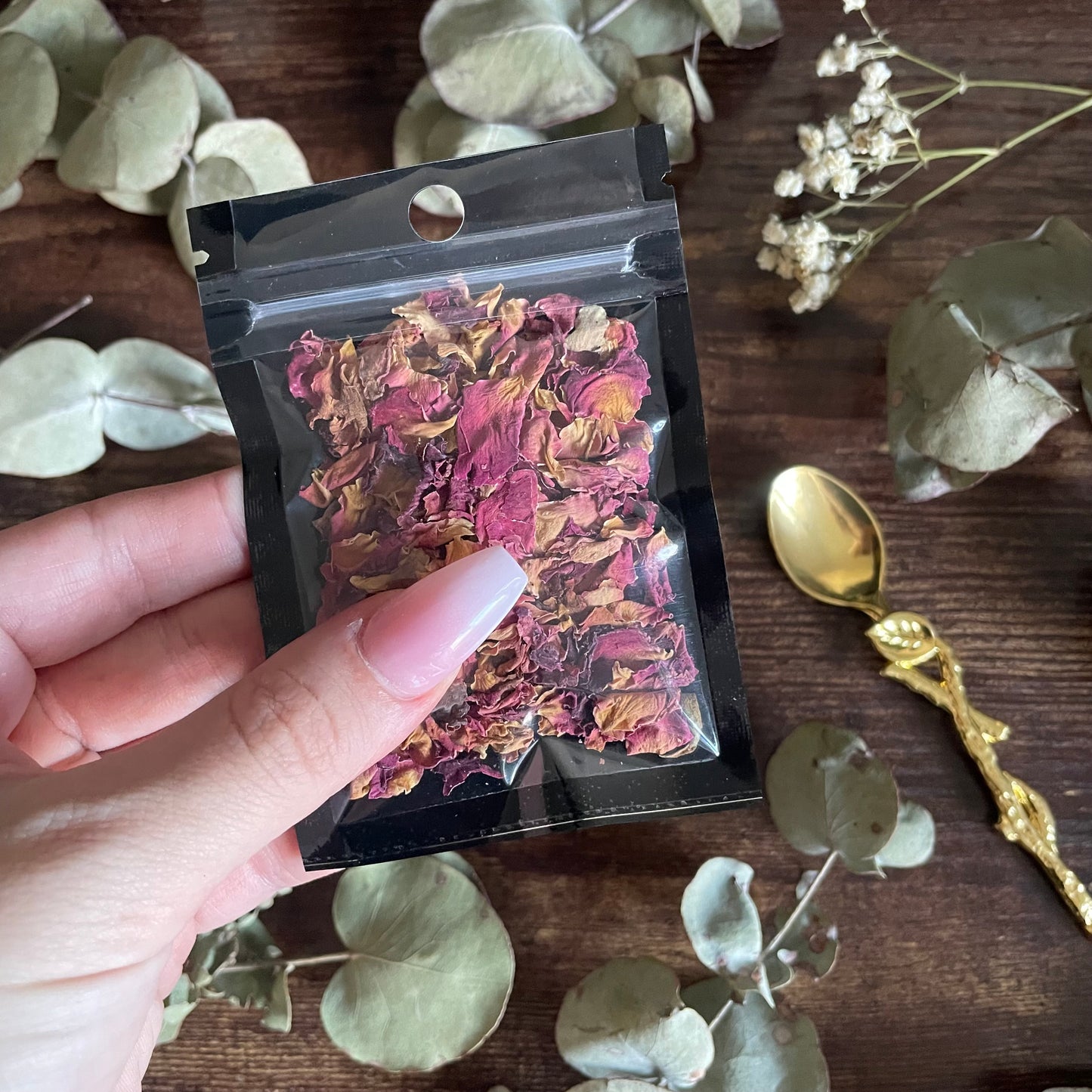 Witches Garden - Mini Pouch - Dried Red Rose Petals