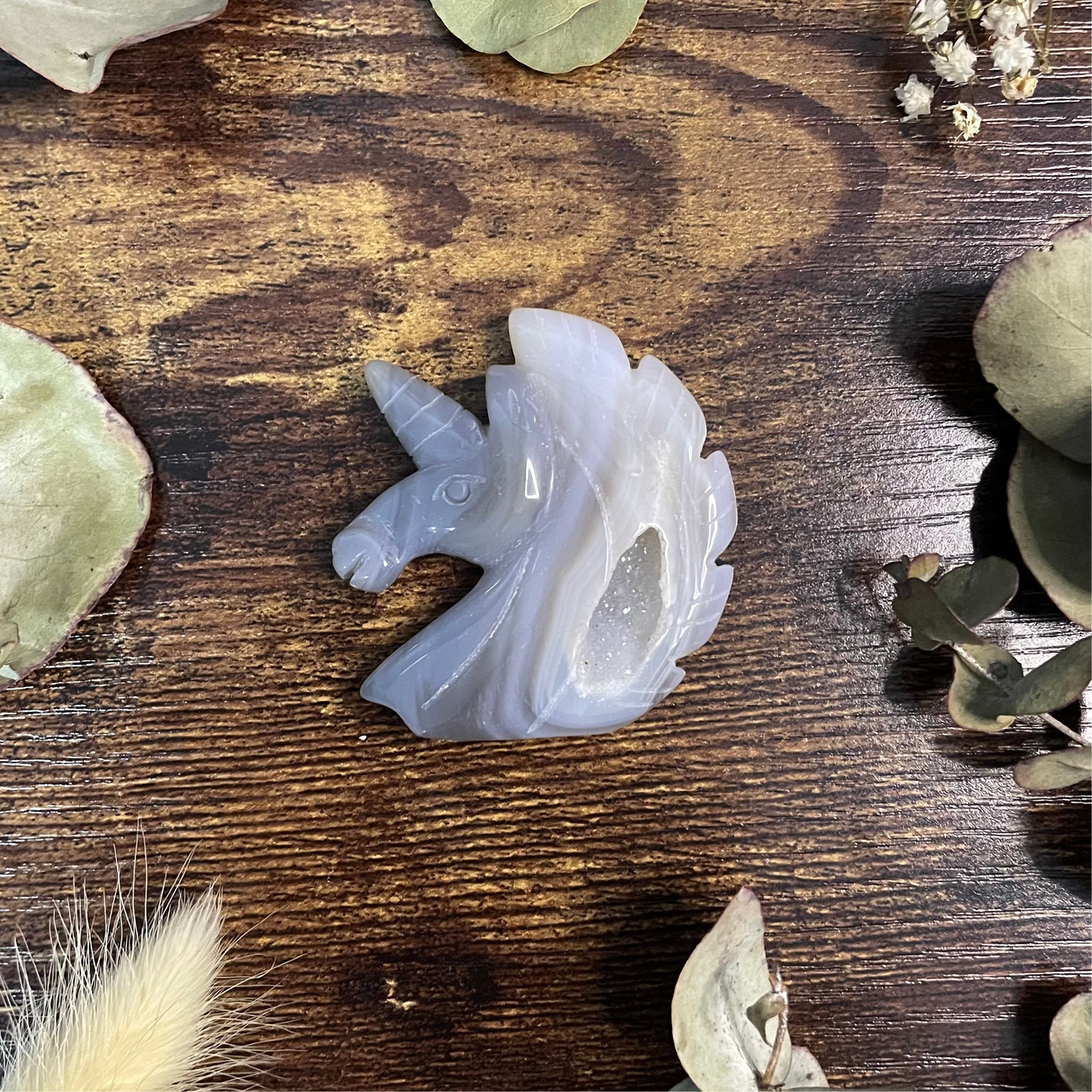 Small Druzy Agate Unicorn #1