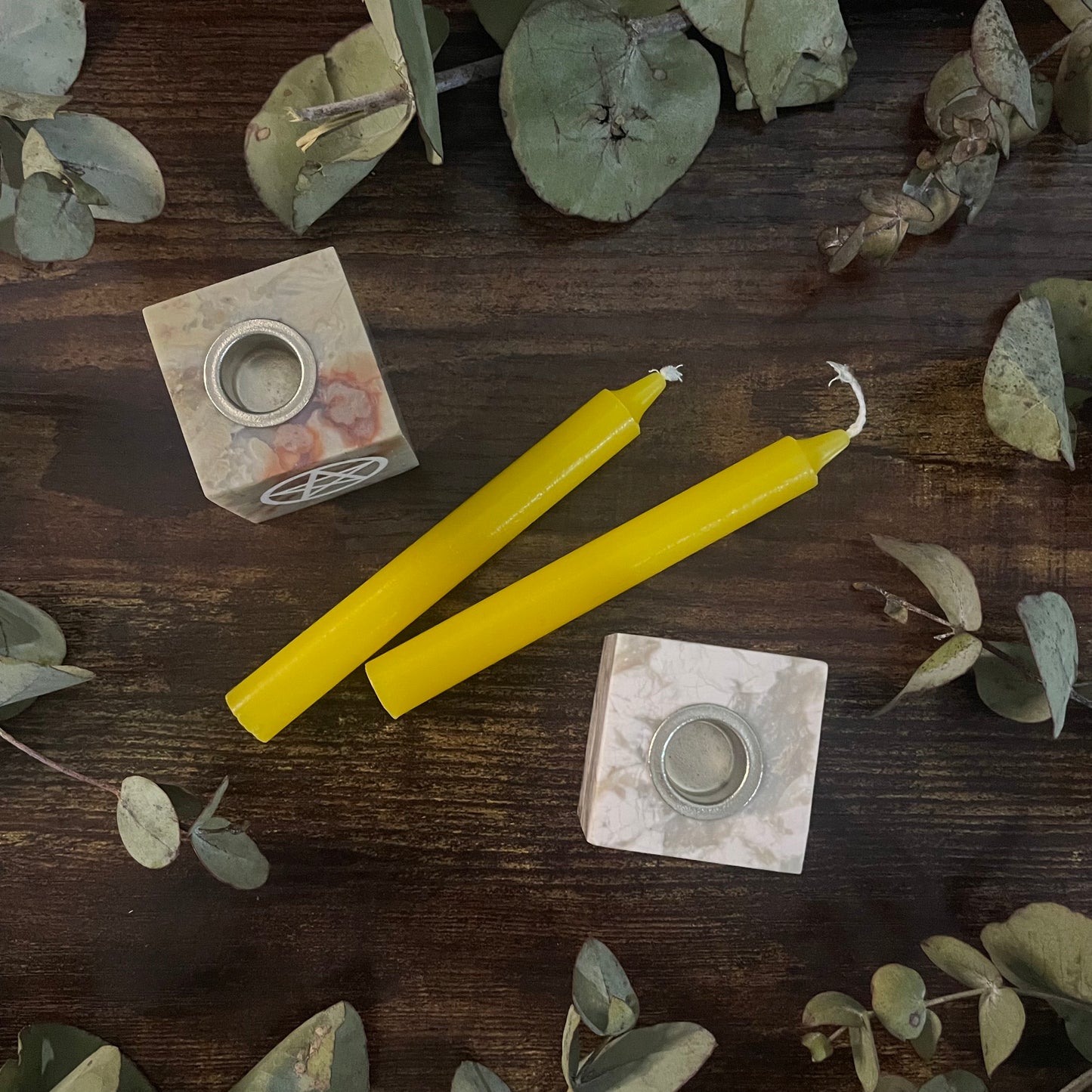 Spell Candle Holder - Dolomite Stone