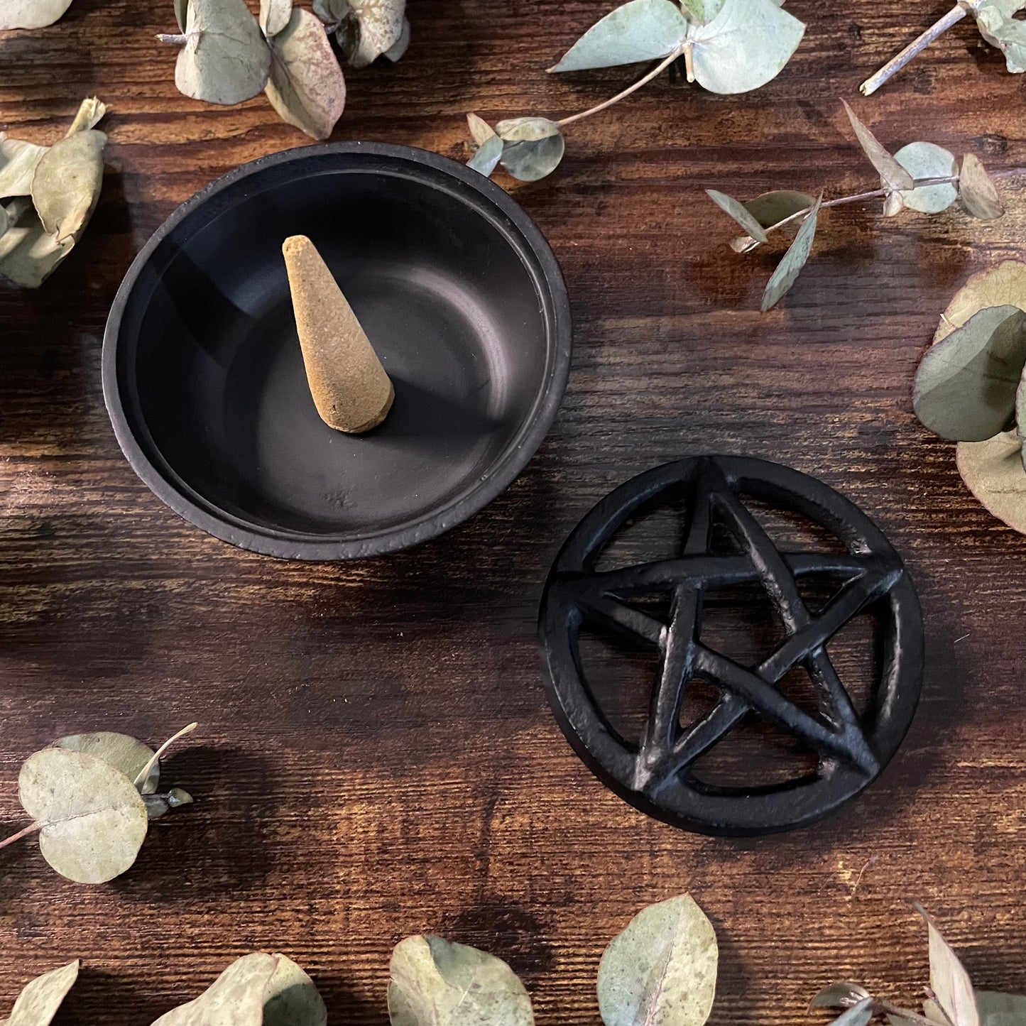 Cast Iron Incense Burner - Pentacle