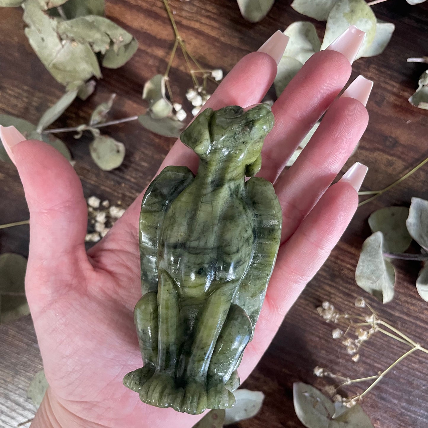 Guardian Angel Dog - Green Jade