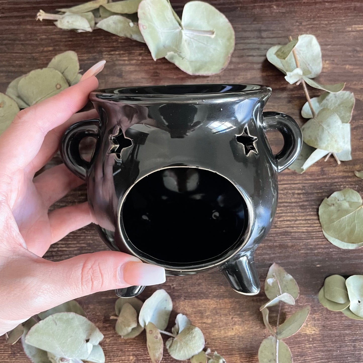 Oil / Wax Melt Burner - Black Cauldron