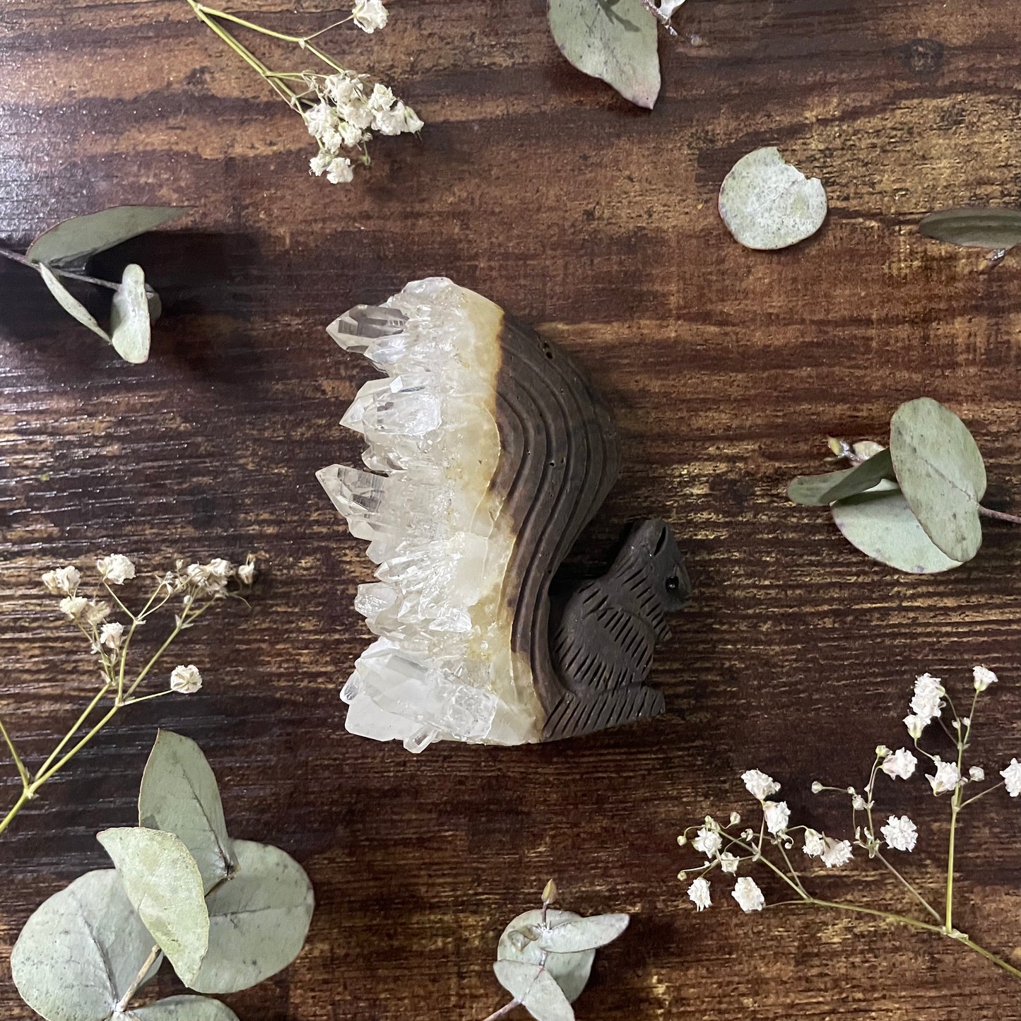 Woodland Squirrel - Clear Quartz
