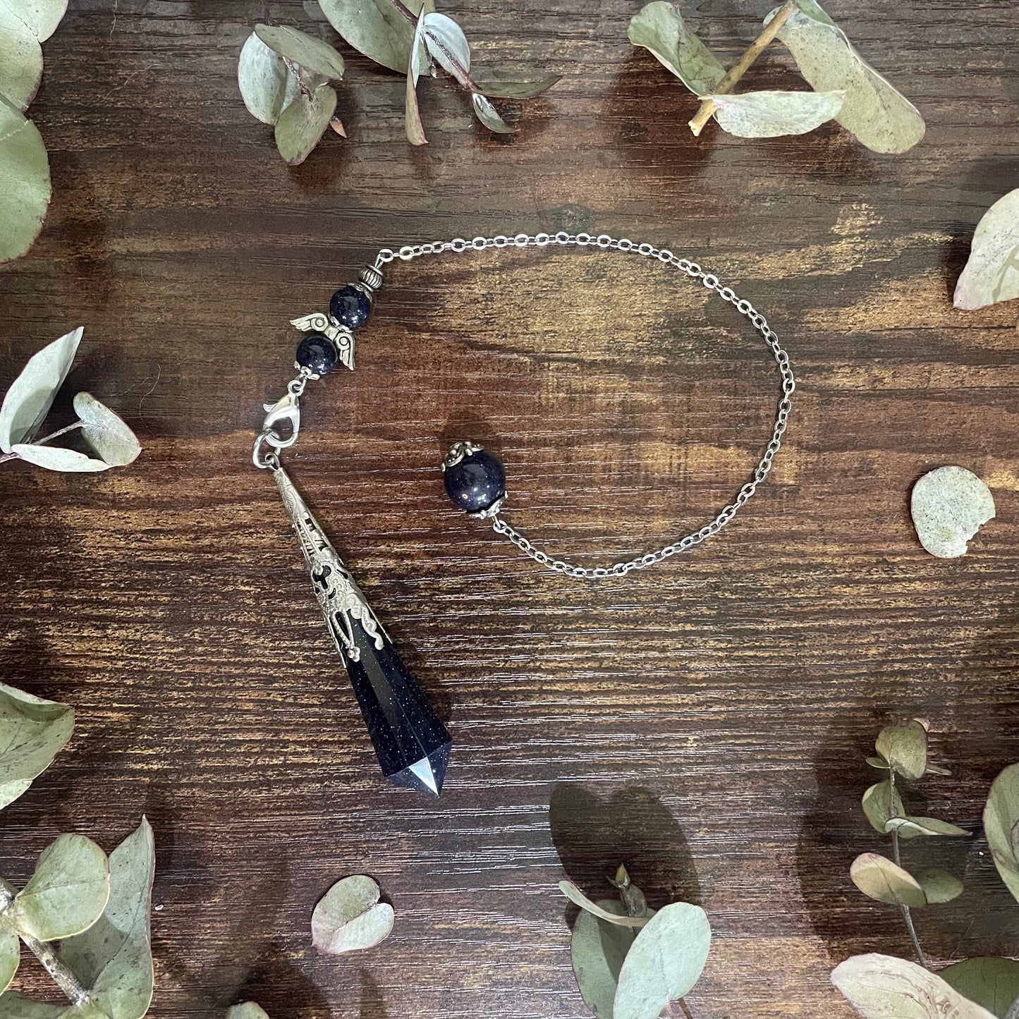 Crystal Pendulum - Blue Goldstone
