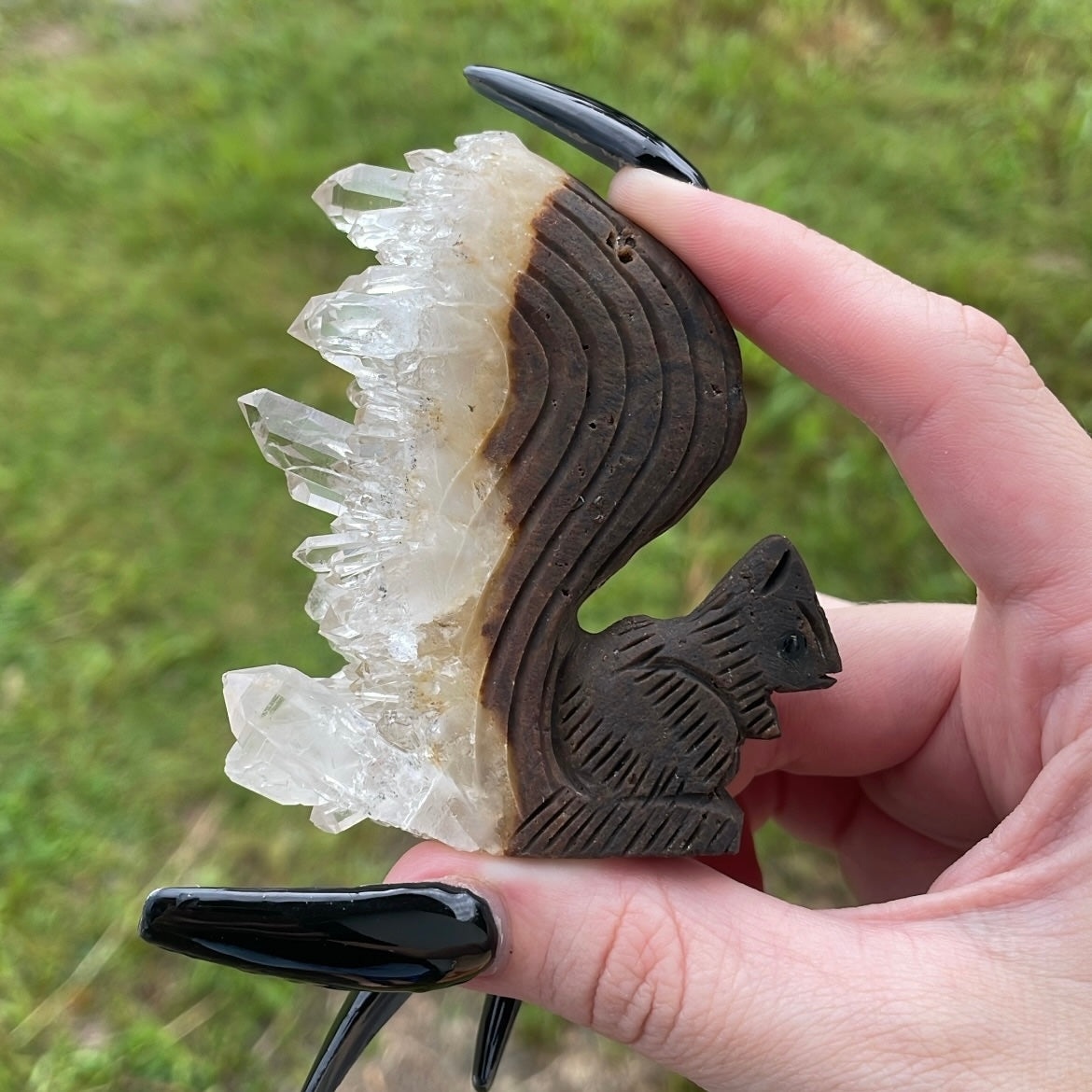 Woodland Squirrel - Clear Quartz