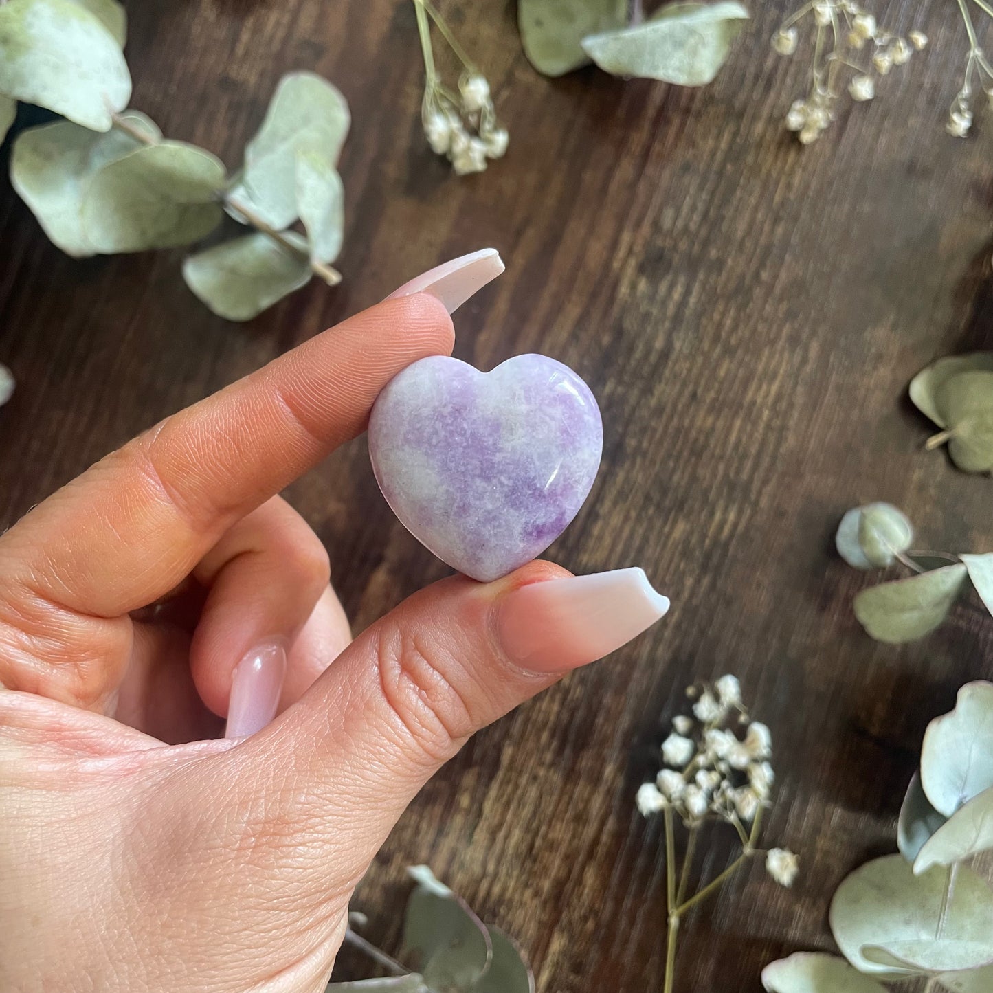 Small Puffy Heart - Lepidolite