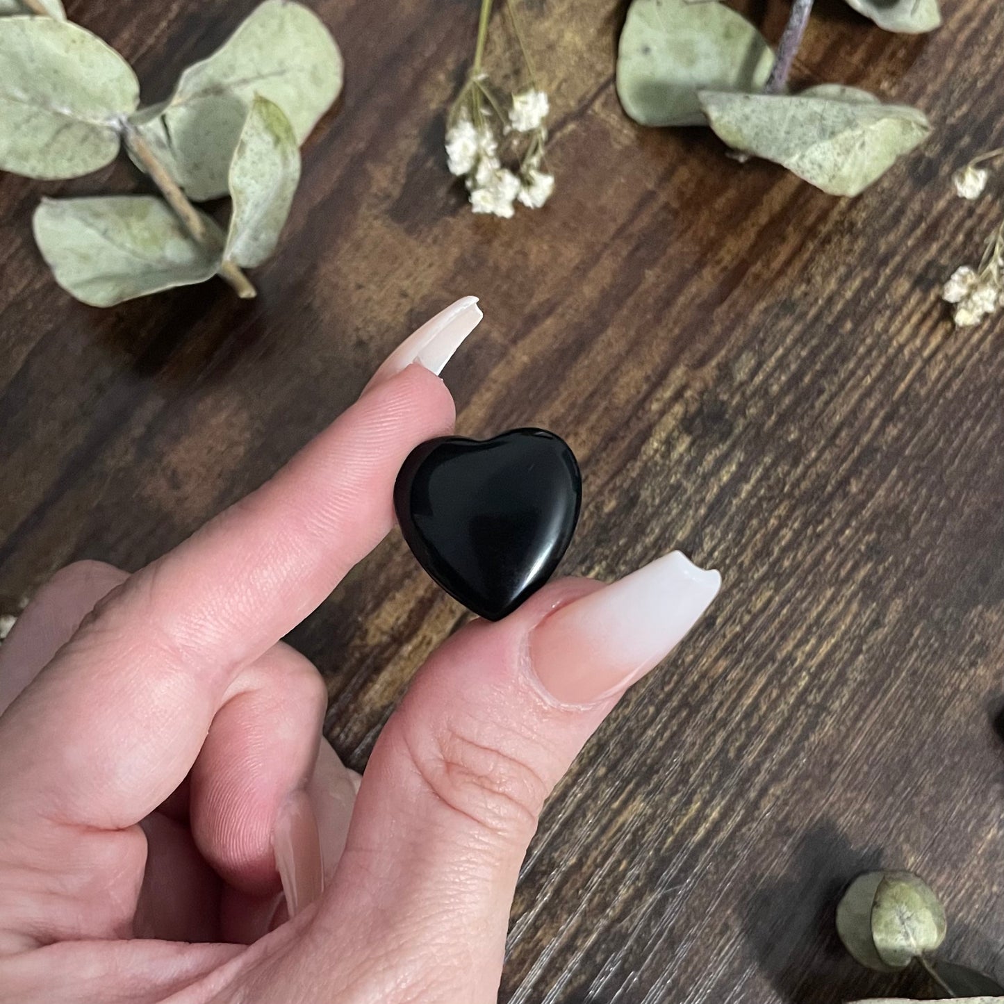 CLEARANCE - Miniature Heart - Black Obsidian
