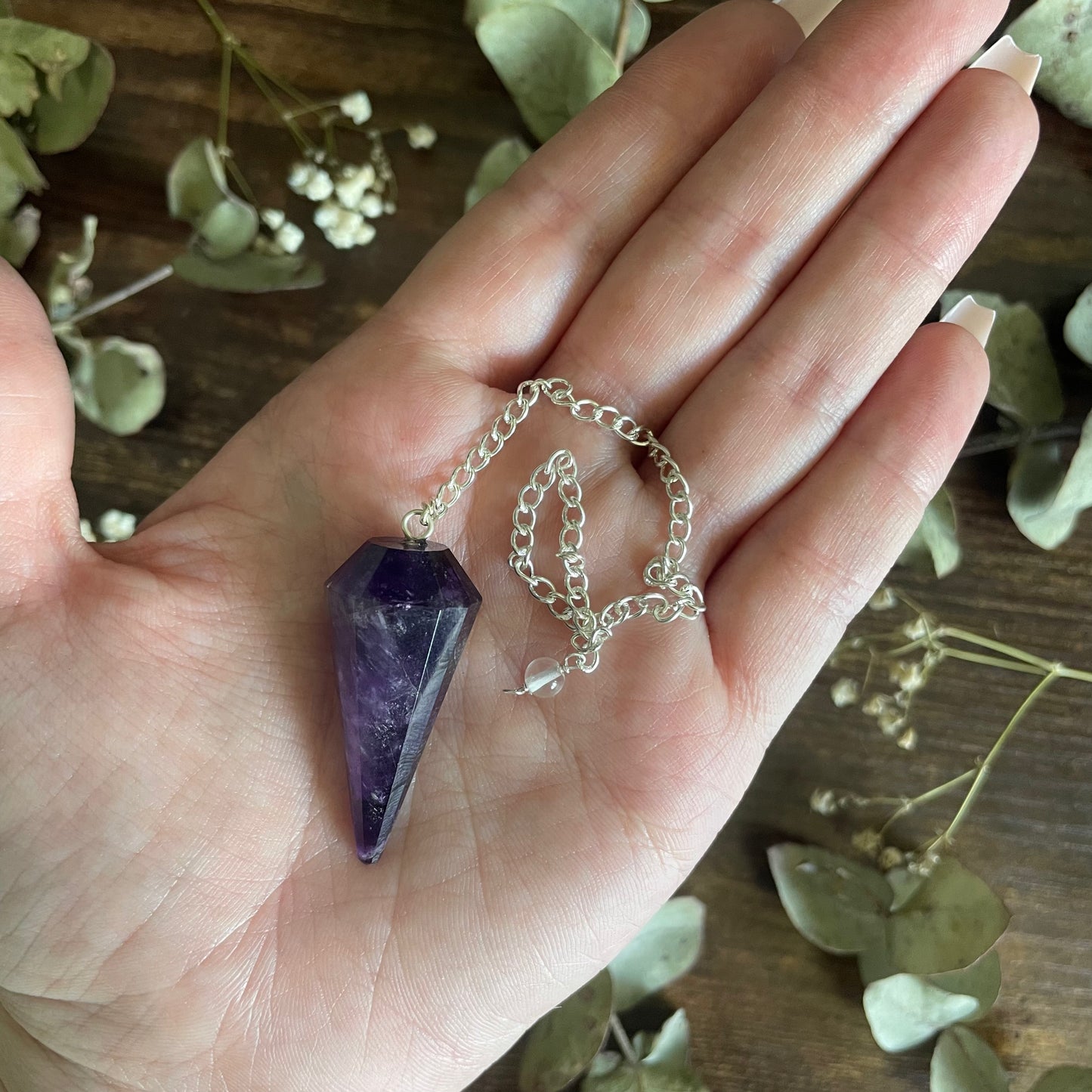 Divination Bundle - Amethyst Pendulum & Wooden Board