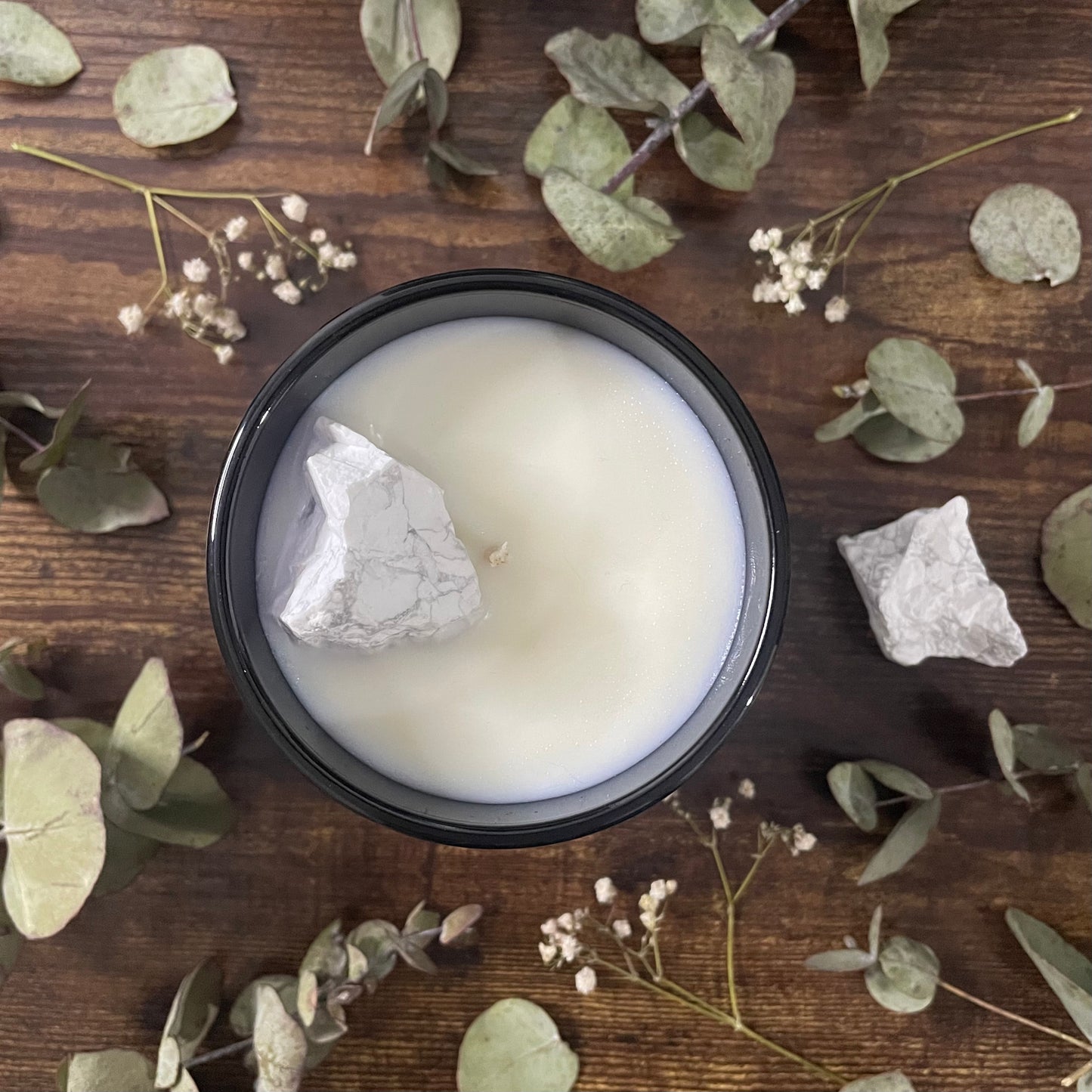 Crystal Candle - White Howlite