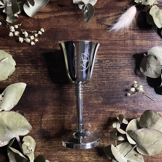 Mini Chalice / Goblet - Stainless Steel - Pentacle
