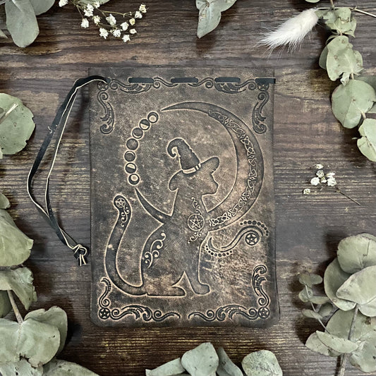 Tarot / Oracle Card Bag - Leather - Familiar