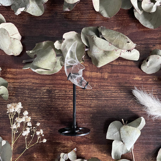 Miniature Moon on Stand - Clear Quartz - #1
