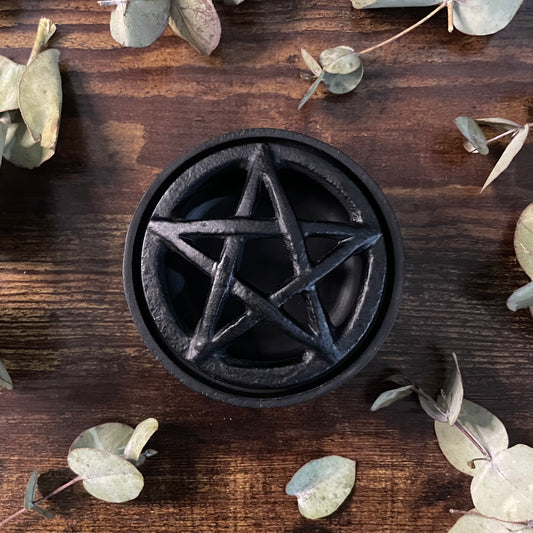 Cast Iron Incense Burner - Pentacle