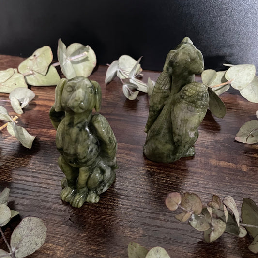 Guardian Angel Dog - Green Jade
