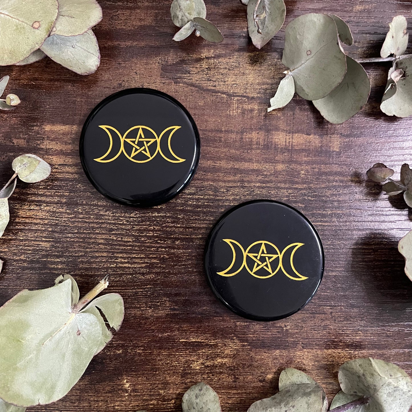 Altar Tile / Energy Disk - Black Obsidian