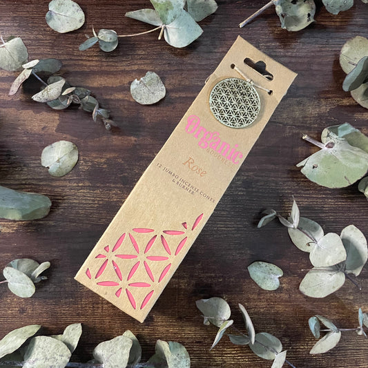 Organic Goodness Incense Cones - Rose