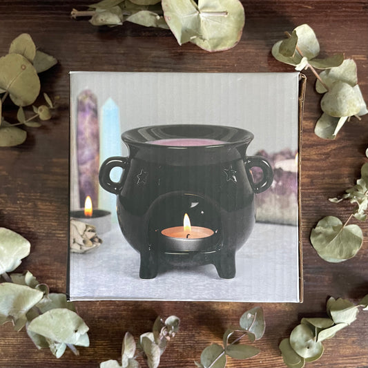 Oil / Wax Melt Burner - Black Cauldron
