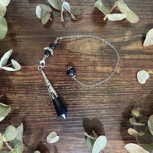 Crystal Pendulum - Blue Goldstone