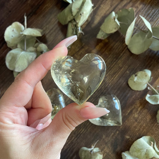 Puffy Heart - Natural Citrine
