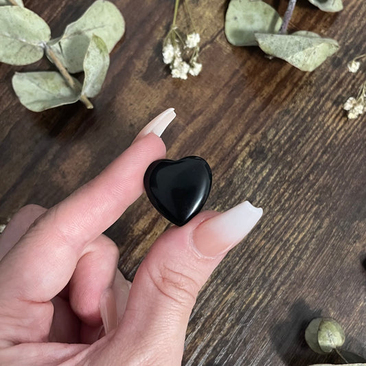 CLEARANCE - Miniature Heart - Black Obsidian