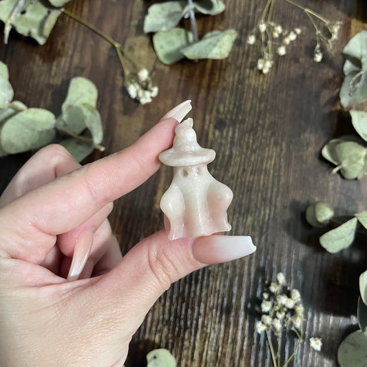 Miniature Witch Ghost - Raw Pink Opal