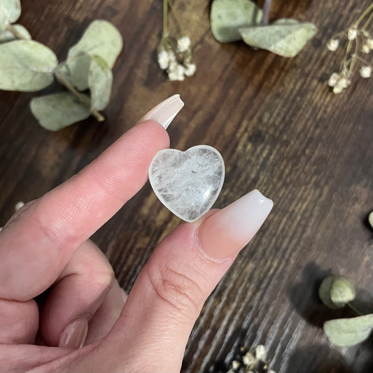 CLEARANCE - Miniature Heart - Clear Quartz