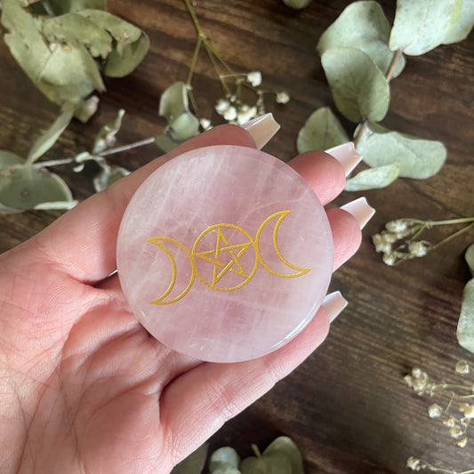 Altar Tile / Energy Disk - Rose Quartz