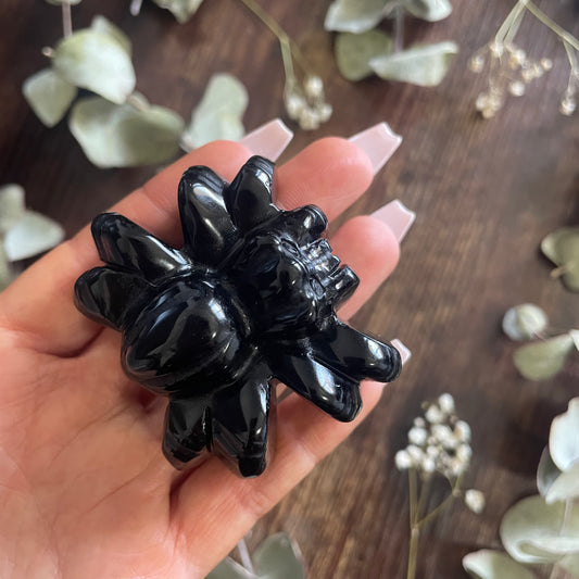 Puffy Spider - Black Obsidian