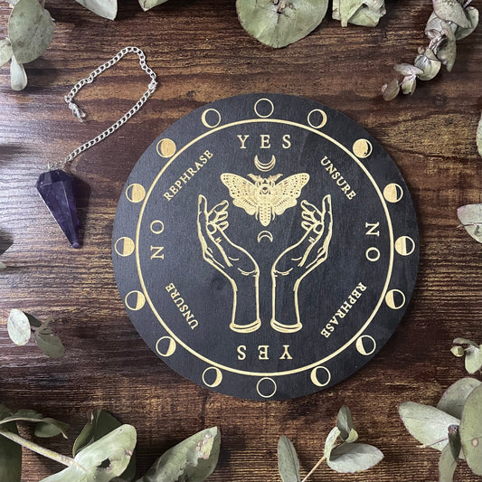 Divination Bundle - Amethyst Pendulum & Wooden Board